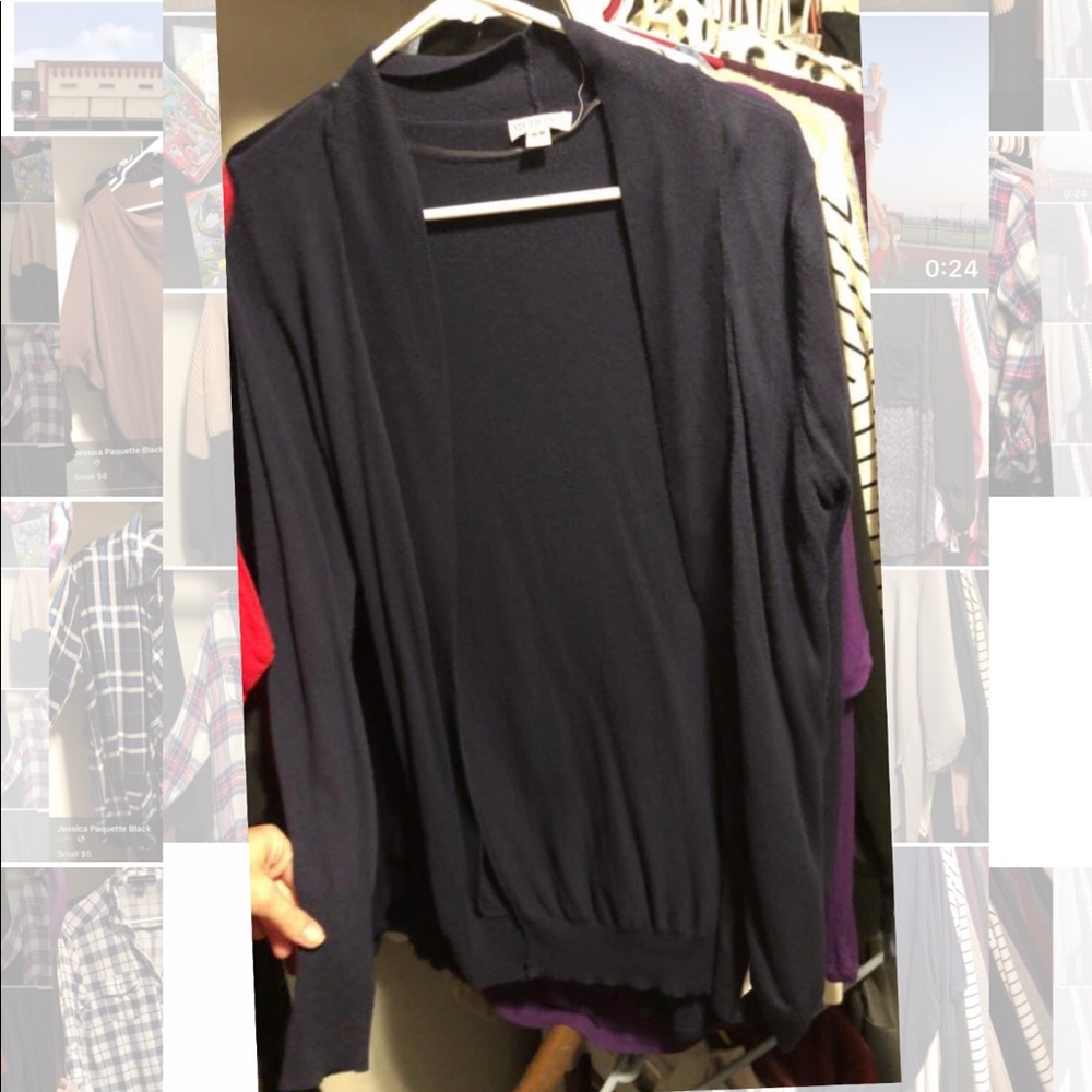 Navy cardigan